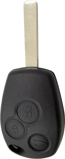 Silicone Car Key Cover Case with 3 Buttons for Smart Black