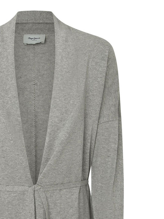 Isela Γυναικεία Ζακέτα Πλεκτή Light Grey