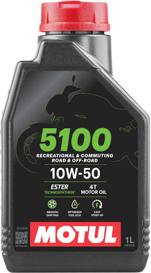 Motul 5100 4T Semi-synthetic Motorcycle Oil for Four-Stroke Engines 10W-50 1lt