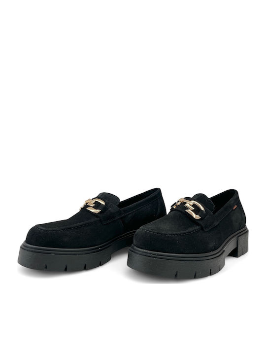 Ragazza Leather Women's Moccasins in Black Color