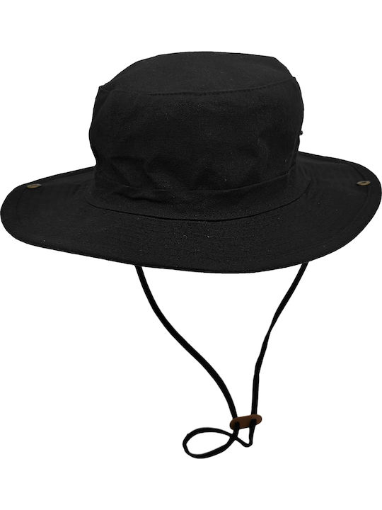Gift-Me Unisex Υφασμάτινo Ανδρικό Καπέλο Στυλ Safari Μαύρο