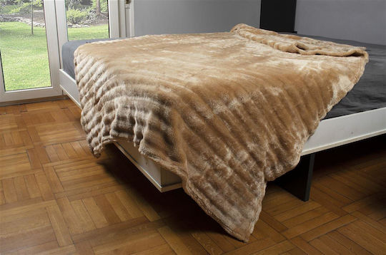 Dimcol Pătură Coral Din Polar Fleece Simplă 160x220cm