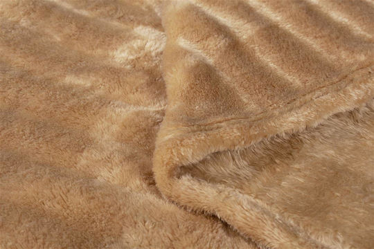 Dimcol Pătură Coral Din Polar Fleece Simplă 160x220cm