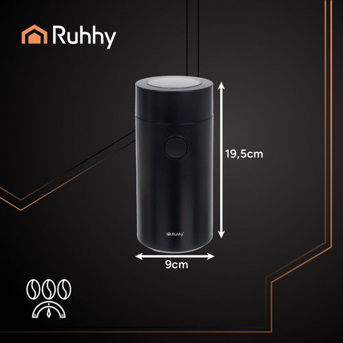 Ruhhy Electric Coffee Grinder 150W for 50gr Beans Brown