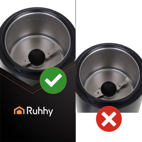 Ruhhy Electric Coffee Grinder 150W for 50gr Beans Brown