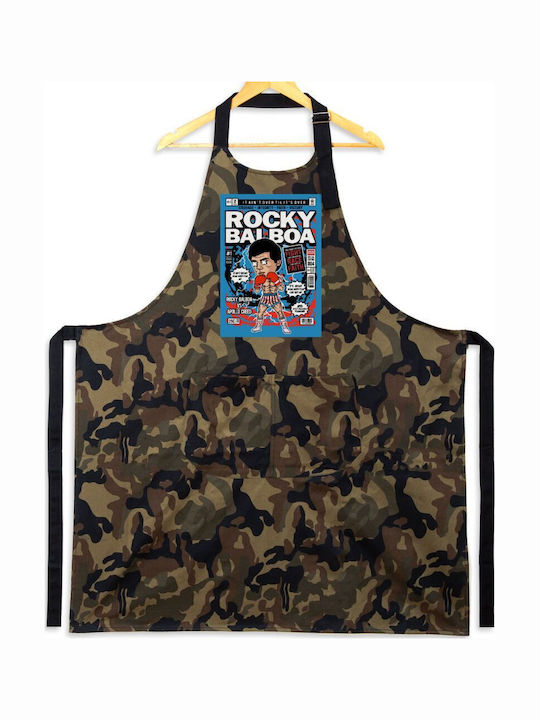 Koupakoupa Rocky Balboa Ποδιά Κουζίνας Γκρι 31.5x20cm KP_31069_apron-army