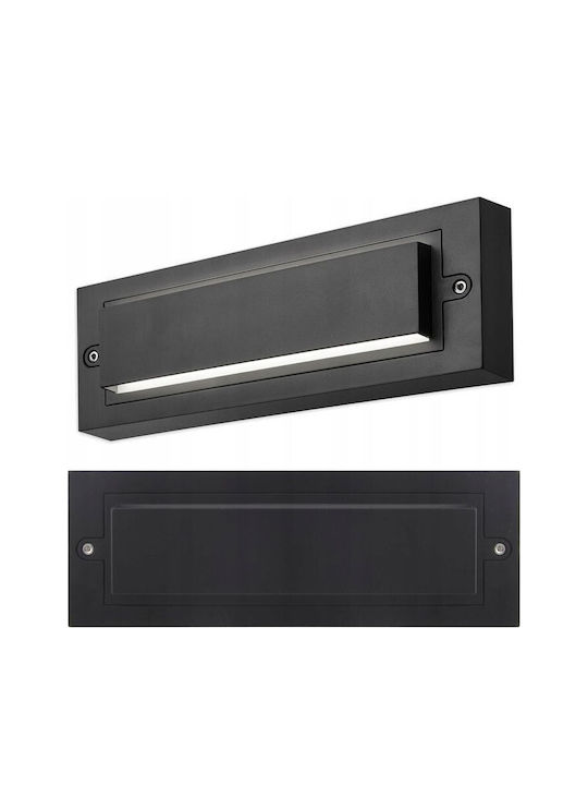 Masterled Lumină de exterior montată pe perete LED IP65 6W cu Alb Natural Lumină 25.5x4.3x9εκ.