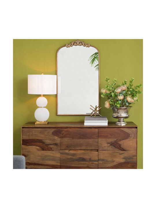 Artekko Wall Mirror with Gold Metallic Frame 106x61cm 1pcs