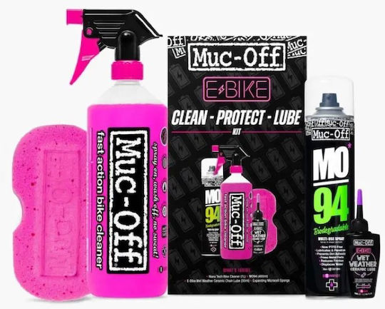 Muc-Off Kit Clean Protect & Wet Lube Curățător Bicicletă