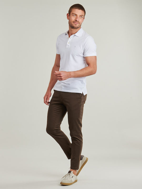 Herrenhosen Chino Elastisch in Schlank Passform Bungee Cord
