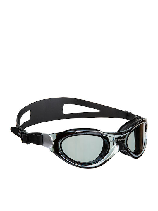 Mad Wave Flame Swimming Goggles Adults with Anti-Glare Lenses Black
