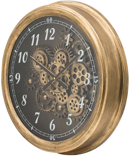 Artekko Wanduhr Kunststoff Braun Ø53cm