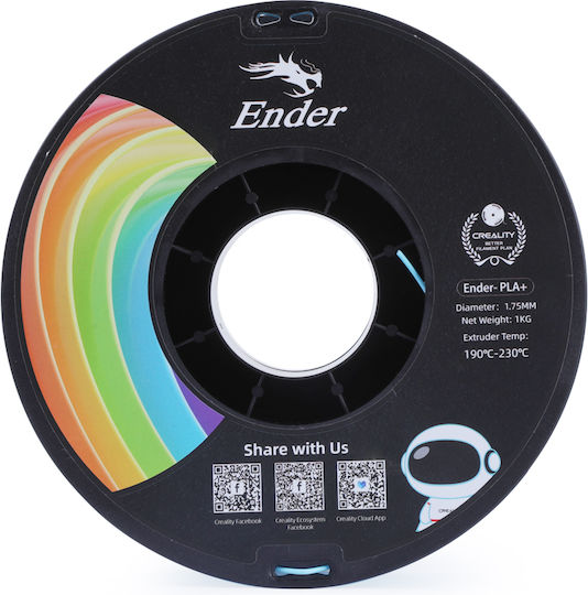 Creality3D PLA 3D Printer Filament 1.75mm Μαύρο 1kg 1τμχ (Spool)