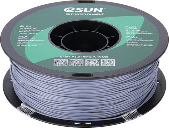 Esun PLA+ 3D Printer Filament 1.75mm Gray 1kg