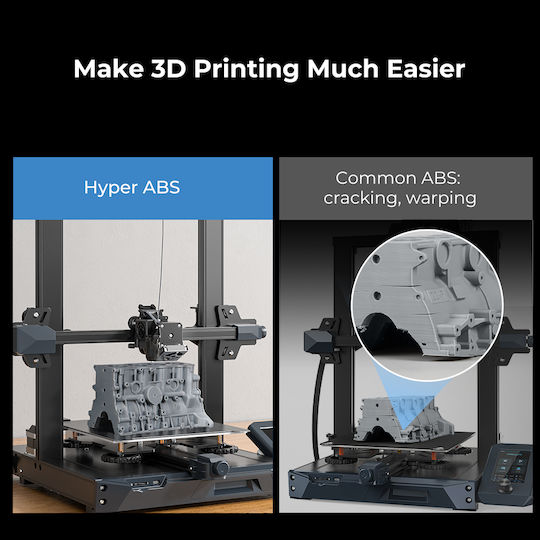 Creality3D Hyper ABS 3D Printer Filament 1.75mm Black 1kg 1pcs Spool