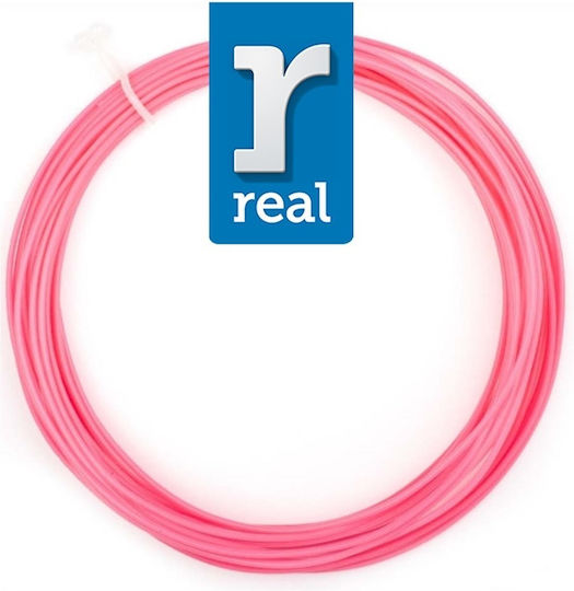 Real Filament PLA 3D Printer Filament 1.75mm Fluorescent Pink 0.0035kg 3DPFPLAFPINK10MM175 1τμχ (Refill)