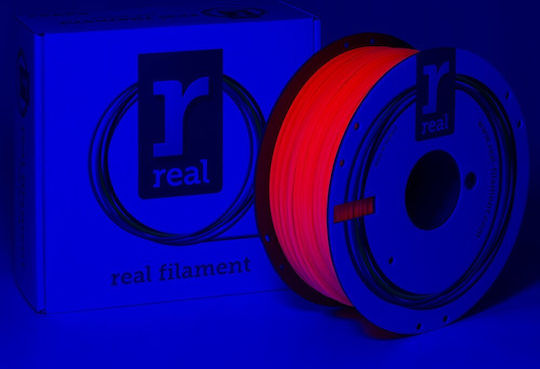 Real Filament Real Filament Pentru Imprimante 3D PLA 2.85mm Roz Fluorescent 1kg 1 Bucată Bobină
