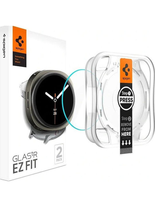 Spigen EZ Fit Tempered Glass for the Samsung Galaxy Watch 8 40mm 2pcs AGL09874