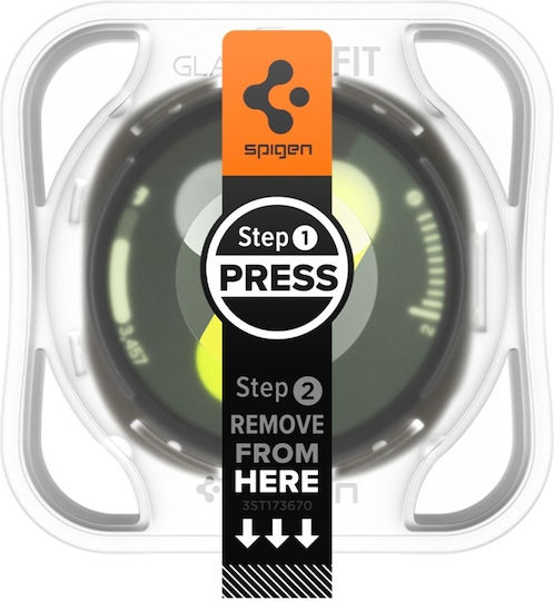 Spigen EZ Fit Закалено стъкло за Samsung Galaxy Watch 8 44mm, Spigen 2бр AGL09874