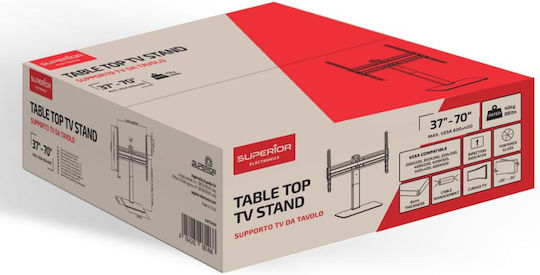 Superior Table Top Tv Stand 60x40 40kg Glass Supstv020