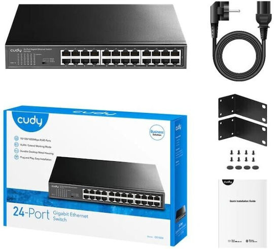 Cudy GS1016E Gestionat L2 Switch cu 16 Porturi Gigabit (1Gbps) Ethernet