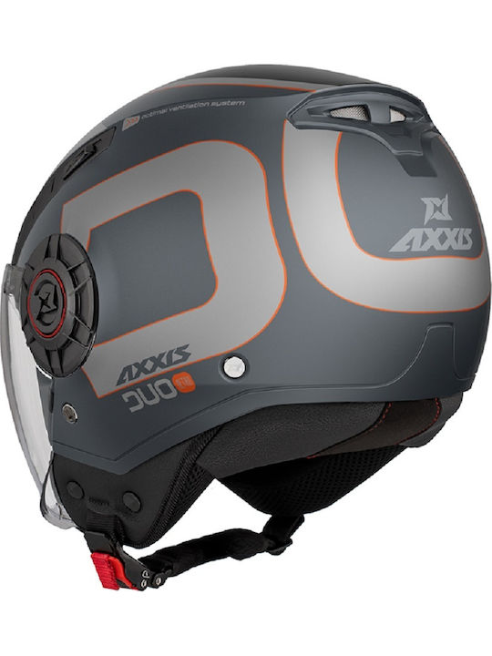 Axxis Metro S Duo C2 Grey Matt Κράνος Μηχανής Jet ECE 22.06 1200gr