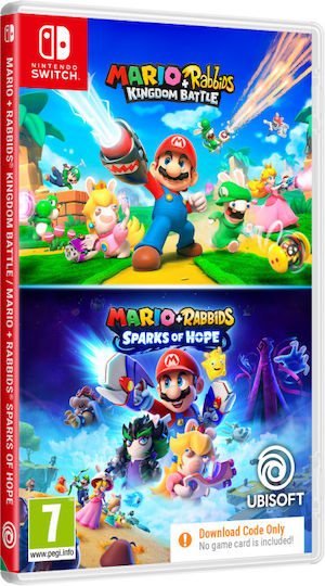 Mario + Rabbids Double Pack - Kingdom Battle / Sparks of Hope (Code In A Box) Switch Game
