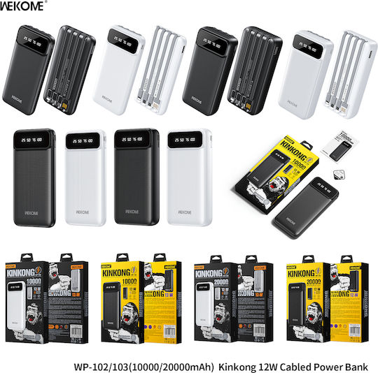 WK WP-103 Power Bank 20000mAh 12W Λευκό