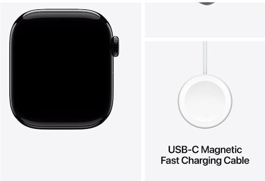 Apple Watch Series 10 Aluminium 46mm Αδιάβροχο με Παλμογράφο (Jet Black με Black Sport Band - M/L)