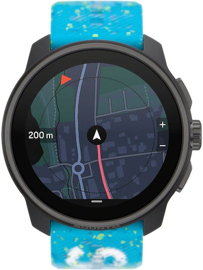 Suunto Race S Stainless Steel 45mm Waterproof Smartwatch with Heart Rate Monitor (Power Blue)