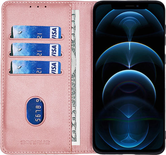 Vintage Magnet Wallet Sonique Huawei Pura 70 Rose Gold Mobile Phone Case