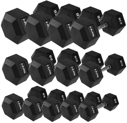 HMS Hex Pro Dumbbell Hexagon Rubber 1 x 20kg