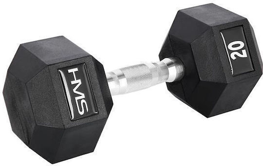 HMS Hex Pro Dumbbell Hexagon Rubber 1 x 20kg