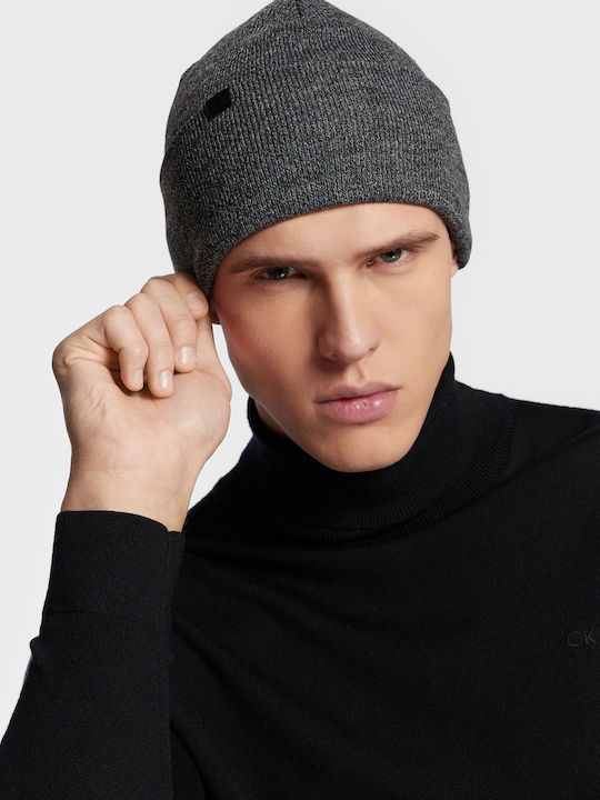 Beanie Ανδρικός Σκούφος Πλεκτός σε Γκρι χρώμα