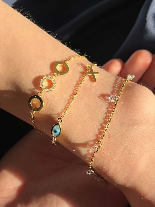 Goldjewels Дамско Гривна с дизайн Очи от Сребърен Златно