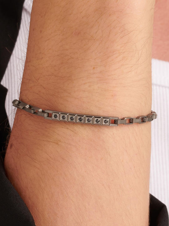 Brosway Men's Bracelet Chain Made of Stainless Steel with Zircon 22cm