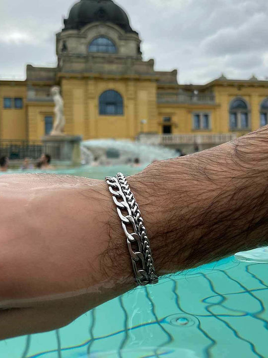 Goldjewels Αλυσίδα Χειρός από Ανοξείδωτο Ατσάλι Λεπτή Πάχους 4mm