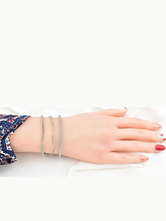 Goldjewels Αλυσίδα Χειρός από Ανοξείδωτο Ατσάλι Λεπτή Πάχους 4mm
