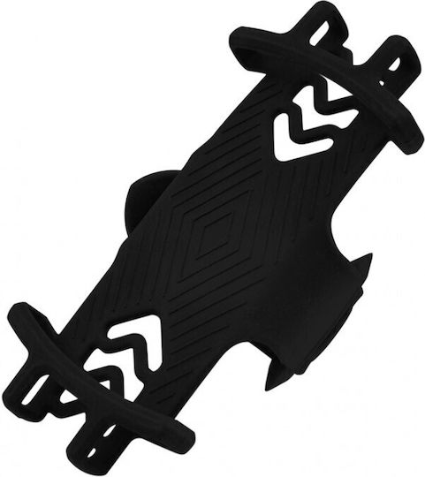 Smartphone Holder Bicycle 4-7 Inch Handlebar Mount Silicone Black