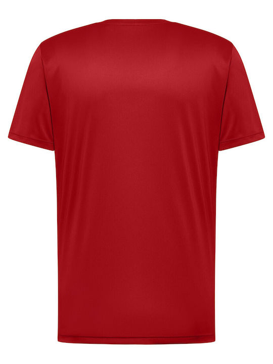 Short Sleeve Athletic Blouse Red