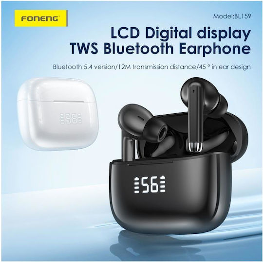 Foneng BL159 In-ear Bluetooth Handsfree Căști cu Carcasă de Încărcare Alb