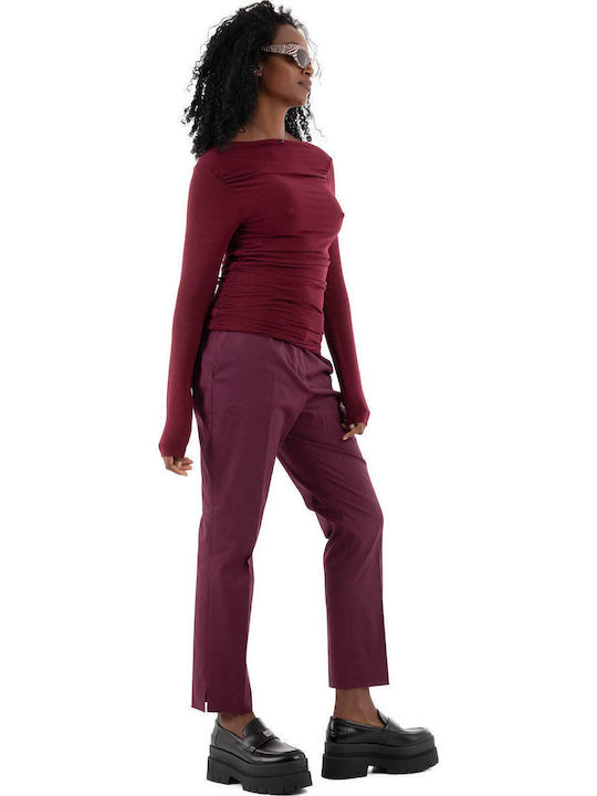 Only Glamour Μπλούζα Bordeaux