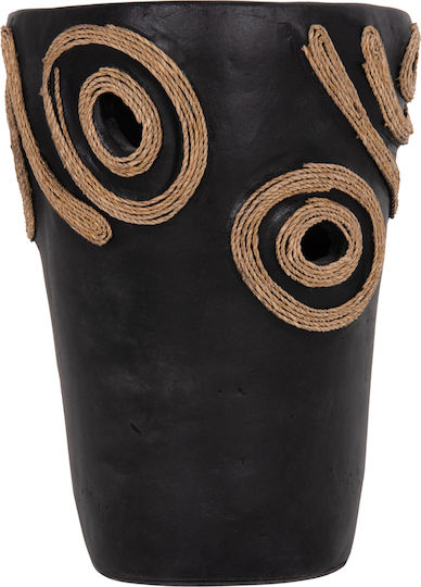 HomeMarkt Decorative Vase Dean Black 15x15x25cm