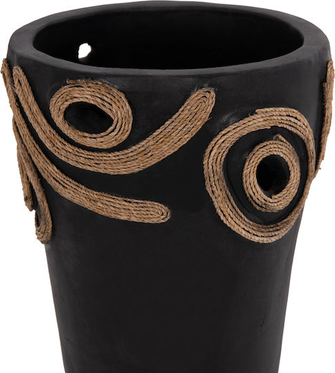 HomeMarkt Decorative Vase Dean Black 15x15x25cm