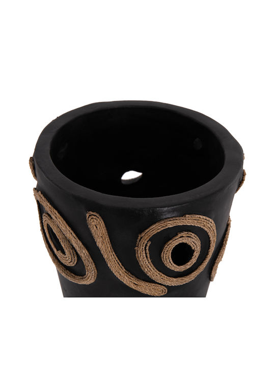 HomeMarkt Decorative Vase Dean Black 15x15x25cm