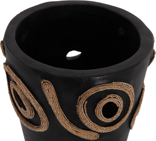 HomeMarkt Decorative Vase Dean Black 15x15x25cm