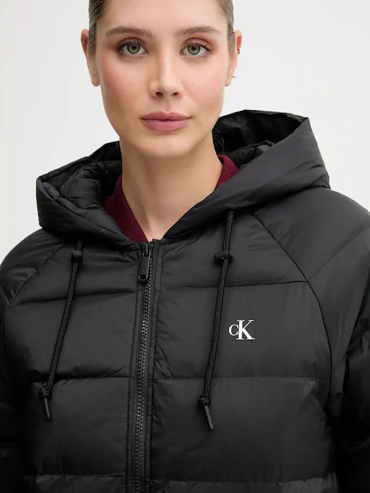 Women's Long Lifestyle Jacket for Winter Black