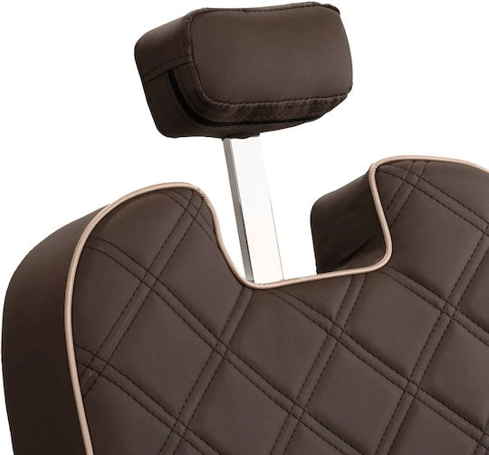 Barber Equipment Καρέκλα Barbier Braun mit verstellbarer Höhe