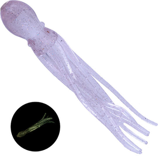 Nikko Octopus Artificial Bait Octopuses Fluorescent 11.43cm Uv Red Glow Flake