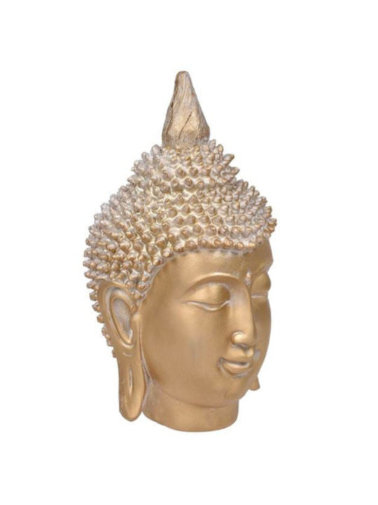 Ethnic Tabletop Decor Buddha Head Gold Ø15x27cm